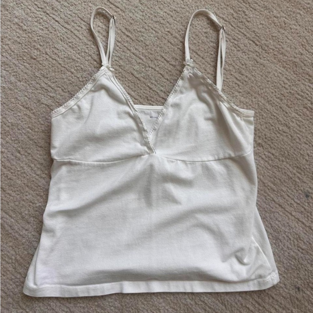 White Brandy Melville Babydoll Tank